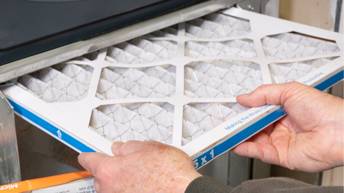 Changing air filter during a tune-up 