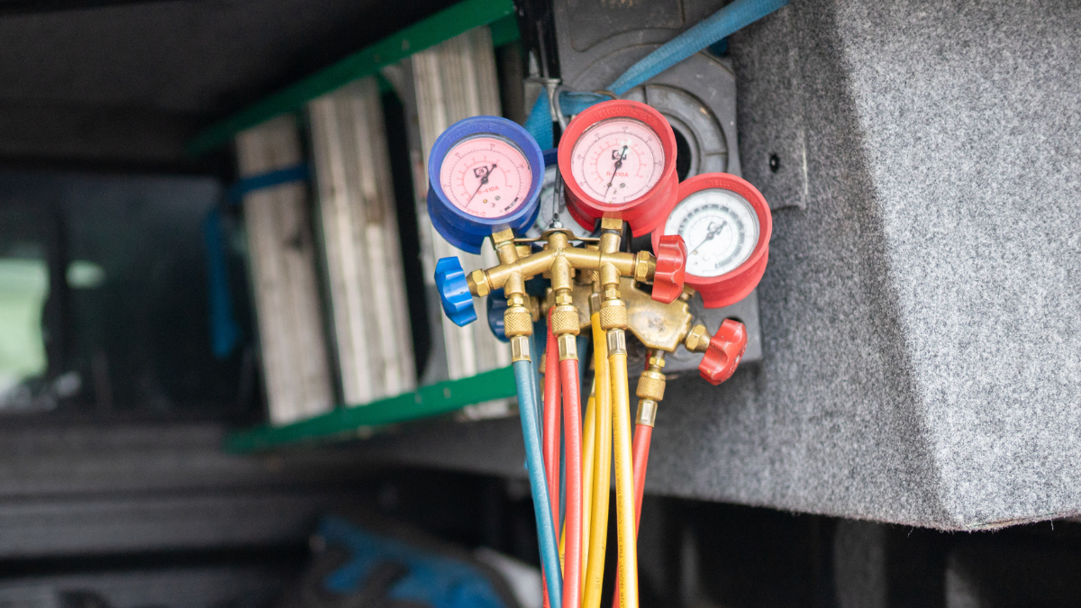 Pressure test set up to evaluate system 